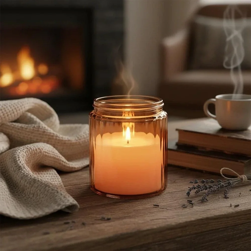 Amber Glow‎ Candle - Warm Scented Soy Candle